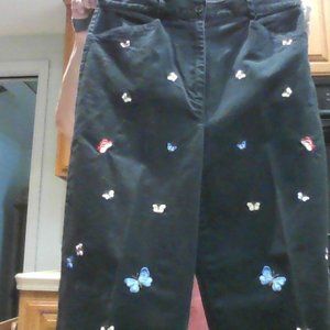 Talbot's Embroidered Butterfly Jeans
